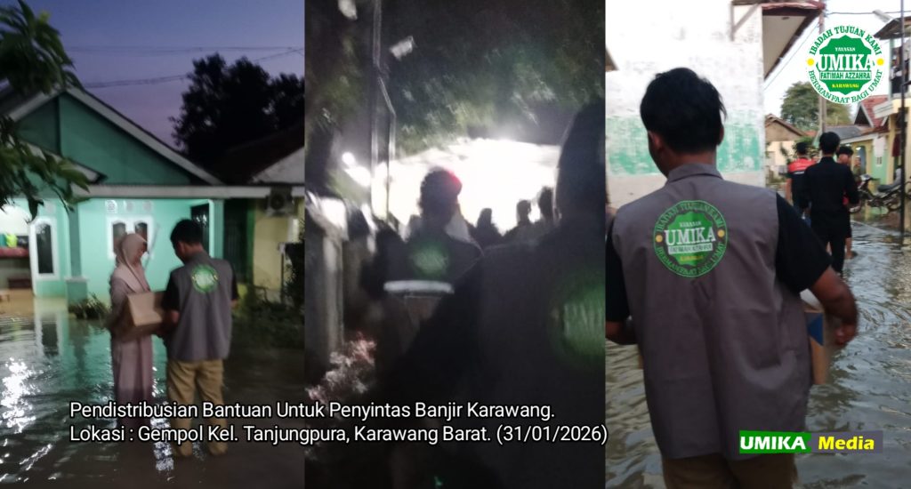 Relawan Tangguh UMIKA Salurkan Bantuan untuk Penyintas Banjir Karawang