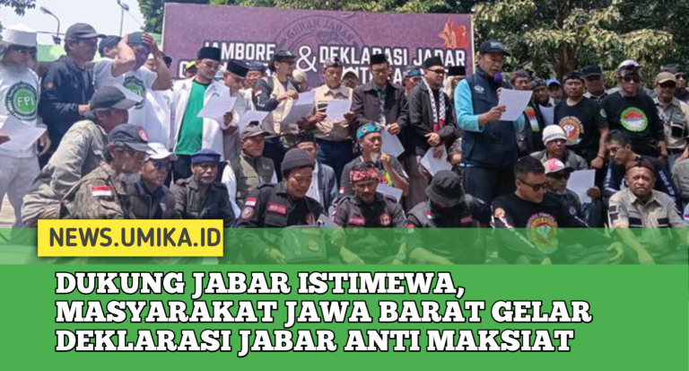 Dukung Jabar Istimewa, Masyarakat Jawa Barat Gelar Deklarasi Jabar Anti Maksiat
