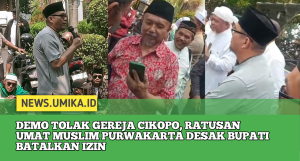 Demo Tolak Gereja Cikopo, Ratusan Umat Muslim Purwakarta Desak Bupati Batalkan Izin