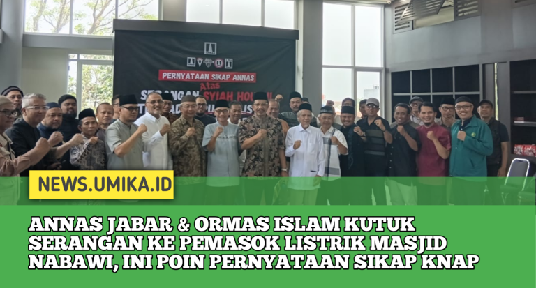 ANNAS Jabar & Ormas Islam Kutuk Serangan ke Pemasok Listrik Masjid Nabawi, Ini Poin Pernyataan Sikap KNAP